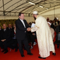 Foto Nicoloro G. 04/10/2013 Ravenna Inaugurazione della seconda più grande Moschea d’ Italia dopo quella di Roma. nella foto Lorenzo Ghizzoni – Ashraf Gareeb  