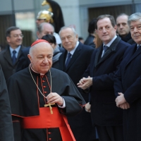 Foto Nicoloro G. 21/03/2011 Milano Inaugurazione alla presenza del Capo dello Stato della nuova sede della Regione Lombardia. nella foto Il Cardinale Dionigi Tettamanzi, Arcivescovo di Milano