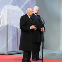 Foto Nicoloro G. 21/03/2011 Milano Inaugurazione alla presenza del Capo dello Stato della nuova sede della Regione Lombardia. nella foto  Giorgio Napolitano – Roberto Formigoni