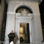 Foto Nicoloro G.   10/10/2020   Ravenna    Don Ciotti, presidente dell\' associazione antimafia \' Libera \', inaugura tre immobili confiscati alla mafia e assegnati al Comune di Ravenna. nella foto don Luigi Ciotti legge il III canto dell\' Inferno partecipando alla \' lettura perpetua della Divina Commedia \' iniziata in settembre.