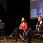 Foto Nicoloro G.   28/05/2024   Ravenna   Incontro-dibattito sul tema ' Insieme per la Pace '. nella foto da sinistra l'attore e scrittore Moni Ovadia, l' europarlamentare M5S Sabrina Pignedoli e il docente LUIS Alessandro Orsini.
