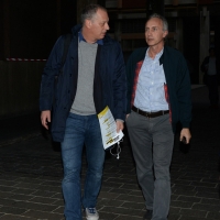 Foto Nicoloro G.   20/10/2014   Milano    Incontro e dibattito dal titolo " Partiti per la Tangente " per affrontare il tema sempre attuale della corruzione nelle istituzioni e nel mondo imprenditoriale. nella foto Peter Gomez, giornalista e direttore de Ilfattoquotidiano.it, a sinistra, e Marco Travaglio, giornalista e vicedirettore de Il Fatto Quotidiano.