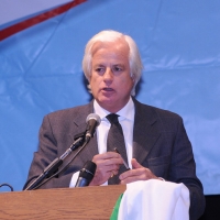 Foto Nicoloro G. " Citazione obbligatoria " Milano 25/10/2010 Il presidente della Camera e' al Teatro Derby a Milano, nelle nuove vesti di leader di Futuro e Liberta’, per un incontro pubblico con simpatizzanti, militanti dei circoli di Generazione Italia e amministratori locali fuoriusciti dal Pdl. nella foto Giampaolo Landi di Chiavenna