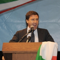 Foto Nicoloro G. " Citazione obbligatoria " Milano 25/10/2010 Il presidente della Camera e' al Teatro Derby a Milano, nelle nuove vesti di leader di Futuro e Liberta’, per un incontro pubblico con simpatizzanti, militanti dei circoli di Generazione Italia e amministratori locali fuoriusciti dal Pdl. nella foto Italo Bocchino