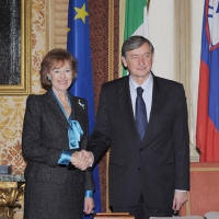 Foto Nicoloro G. 19/01/2011 Milano Il sindaco di Milano Letizia Moratti incontra in Comune il presidente della Repubblica di Slovenia Danilo Turk. nella foto Letizia Moratti – Danilo Turk