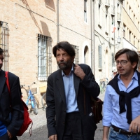 Foto Nicoloro G.  19/09/2015  Ravenna    Quinta edizione di ' Dante 2021 ' che celebra i 750 anni dalla nascita del Sommo Poeta. nella foto il filosofo Massimo Cacciari,che e' intervenuto sul tema ' Toccare il Dio: mistica dantesca ', con il direttore artistico di ' Dante 2021 ' Domenico De Martino, a sinistra, e Alberto Cassani, coordinatore di ' Ravenna 2019 Capitale della Cultura '.