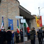 Foto Nicoloro G.   03/12/2021   Ravenna   Intitolazione di una via al comandante partigiano e medaglia d\' oro Arrigo \' Bulow \' Boldrini. nella foto lo scoprimento della targa toponomastica da parte del sindaco Michele de Pascale.