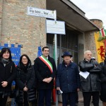 Foto Nicoloro G.   03/12/2021   Ravenna   Intitolazione di una via al comandante partigiano e medaglia d\' oro Arrigo \' Bulow \' Boldrini. nella foto da sinistra la docente  Simona Salustri, la presidente Assemblea Legislativa Emilia-Romagna Emma Petitti, il sindaco Michele de Pascale, il presidente nazionale ANPI Gianfranco Pagliarulo, il figlio del comandante partigiano Carlo Boldrini e la presidente del consiglio comunale Ouidad Bakkali.