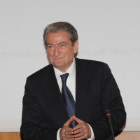 Foto Nicoloro G. 18/01/2011 Milano Incontro, nella sede della Camera di Commercio, su ” Italian-Albanian Economic Forum ” alla presenza del primo ministro di Albania e delle istituzioni di Lombardia. nella foto Sali Berisha