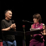 Foto Nicoloro G.   Cervia (RA)   22° edizione de La Milanesiana che per il secondo anno sbarca in Emilia-Romagna e fa tappa a Cervia. nella foto l' assessore Andrea Corsini e Elisabetta Sgarbi.