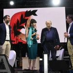 Foto Nicoloro G.   01/08/2021   Ravenna   22° edizione de La Milanesiana che per il secondo anno consecutivo sbarca in Emilia-Romagna e fa tappa a Ravenna. nella foto da sinistra l' assessore Giacomo Costantini, Elisabetta Sgarbi, il regista Pupi Avati e il giornalista e scrittore Mario Andreose.