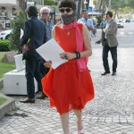Foto Nicoloro G.   06/08/2020   Milano Marittima-Cervia  ( RA )  Inaugurazione del monumento ' La Rosa della Milanesiana di Riviera ', opera dell' artista Marco Lodola e donato dalla Fondazione Elisabetta Sgarbi al comune di Cervia. nella foto Elisabetta Sgarbi, ideatrice e direttrice de ' La Milanesiana '.