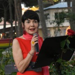 Foto Nicoloro G.   06/08/2020   Milano Marittima-Cervia  ( RA )  Inaugurazione del monumento ' La Rosa della Milanesiana di Riviera ', opera dell' artista Marco Lodola e donato dalla Fondazione Elisabetta Sgarbi al comune di Cervia. nella foto Elisabetta Sgarbi, ideatrice e direttrice de ' La Milanesiana '.