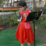 Foto Nicoloro G.   06/08/2020   Milano Marittima-Cervia  ( RA )  Inaugurazione del monumento ' La Rosa della Milanesiana di Riviera ', opera dell' artista Marco Lodola e donato dalla Fondazione Elisabetta Sgarbi al comune di Cervia. nella foto Elisabetta Sgarbi, ideatrice e direttrice de ' La Milanesiana '.