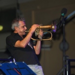 Foto Nicoloro G.   06/08/2020  Cervia  ( RA )  Serata conclusiva per La Milanesiana in Emilia-Romagna. nella foto il musicista Paolo Fresu, che si e' esibito in concerto con l' orchestra Extraliscio.
