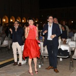 Foto Nicoloro G.   06/08/2020  Cervia  ( RA )  Serata conclusiva per La Milanesiana in Emilia-Romagna. nella foto Elisabetta Sgarbi balla durante il concerto tra Alberto Cassani, politico della Regione, e Eugenio Lio, editore de La Nave di Teseo.