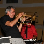 Foto Nicoloro G.   06/08/2020  Cervia  ( RA )  Serata conclusiva per La Milanesiana in Emilia-Romagna. nella foto il musicista Paolo Fresu, che si e' esibito in concerto con l' orchestra Extraliscio.