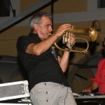 Foto Nicoloro G.   06/08/2020  Cervia  ( RA )  Serata conclusiva per La Milanesiana in Emilia-Romagna. nella foto il musicista Paolo Fresu, che si e' esibito in concerto con l' orchestra Extraliscio.