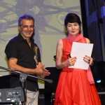 Foto Nicoloro G.   06/08/2020  Cervia  ( RA )  Serata conclusiva per La Milanesiana in Emilia-Romagna. nella foto il musicista Paolo Fresu ed Elisabetta Sgarbi.