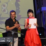 Foto Nicoloro G.   06/08/2020  Cervia  ( RA )  Serata conclusiva per La Milanesiana in Emilia-Romagna. nella foto il musicista Paolo Fresu ed Elisabetta Sgarbi.