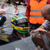 Foto Nicoloro G. 16/05/2014  Ravenna    La 32° edizione della 1000 Miglia, con le sue 435 auto, passa da Ravenna. nella foto tra i partecipanti il pilota Bruno Senna, nipote del più famoso Ayrton Senna.