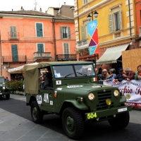 Foto Nicoloro G. 16/05/2014  Ravenna    La 32° edizione della 1000 Miglia, con le sue 435 auto, passa da Ravenna. nella foto alcuni mezzi militari che partecipano alla competizione.