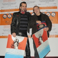 Foto Nicoloro G.  26/11/2010,  Faenza ( Ra ) Quattordicesima edizione del M.E.I. - Meeting Etichette Indipendenti. Manifestazione di primaria importanza per gli appassionati di cultura indie che si ritrovano per fare il punto della situazione del settore, ascoltare buona musica, approfondire tematiche. nella foto Piero Pelù – Federico \"Ghigo\" Renzulli