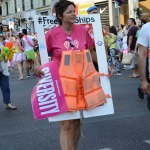 Foto Nicoloro G.   29/06/2019  Milano   Manifestazione con corteo del Gay Pride. nella foto manifestanti lungo il corte.