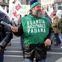 Foto Nicoloro G. 22/01/2012 Milano Manifestazione con corteo della Lega Nord contro il governo Monti. nella foto Manifestante