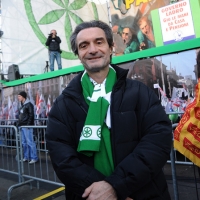 Foto Nicoloro G. 22/01/2012 Milano Manifestazione con corteo della Lega Nord contro il governo Monti. nella foto Attilio Fontana