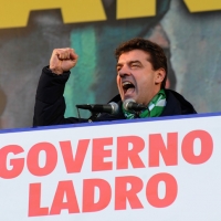 Foto Nicoloro G. 22/01/2012 Milano Manifestazione con corteo della Lega Nord contro il governo Monti. nella foto Roberto Cota