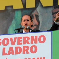 Foto Nicoloro G. 22/01/2012 Milano Manifestazione con corteo della Lega Nord contro il governo Monti. nella foto Luca Zaia