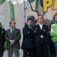 Foto Nicoloro G. 22/01/2012 Milano Manifestazione con corteo della Lega Nord contro il governo Monti. nella foto Marco Reguzzoni – Leonardo Muraro – Roberto Cota – Luca Zaia – Roberto Calderoli