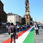 Foto Nicoloro G.   02/06/2020   Faenza ( Ra)   Nella giornata della Festa della Repubblica i partiti dell' opposizione promuovono un flash mob di protesta contro il governo ' Per l' Italia che vuole ripartire in sicurezza '. nella foto il portavoce di Fratelli d' Italia Alberto Ferrero durante il suo intervento.