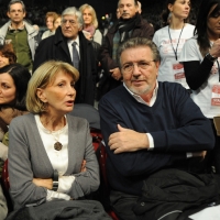 Foto Nicoloro G. 05/02/2011 Milano Manifestazione al Palasharp, per chiedere le dimissioni del premier Berlusconi, organizzata da Liberta' e Giustizia. nella foto Barbara Pollastrini – Filippo Penati