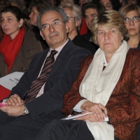 Foto Nicoloro G. 05/02/2011 Milano Manifestazione al Palasharp, per chiedere le dimissioni del premier Berlusconi, organizzata da Liberta' e Giustizia. nella foto Gad Lerner – Susanna Camusso