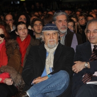 Foto Nicoloro G. 05/02/2011 Milano Manifestazione al Palasharp, per chiedere le dimissioni del premier Berlusconi, organizzata da Liberta' e Giustizia. nella foto Milva – Moni Ovadia – Gad Lerner
