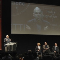 Foto Nicoloro G. 05/02/2011 Milano Manifestazione al Palasharp, per chiedere le dimissioni del premier Berlusconi, organizzata da Liberta' e Giustizia. nella foto L'intervento di Roberto Saviano