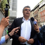 Foto Nicoloro G.   06/06/2025   Milano   Manifestazione '' Due Popoli due Stati un Destino ''' organizzata da Azione e da Italia Viva vuole lanciare un appello per il cessate il fuoco a Gaza, il rilascio degli ostaggi e la promozione della soluzione politica dei due Stati. nella foto Emanuele Fiano ex deputato PD.