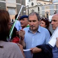Foto Nicoloro G. 12/10/2013 Roma Manifestazione nazionale in difesa della Costituzione, ” La via maestra “, organizzata dalla FIOM. nella foto Paolo Ferrero  