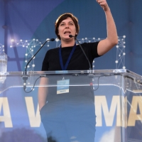 Foto Nicoloro G. 12/10/2013 Roma Manifestazione nazionale in difesa della Costituzione, ” La via maestra “, organizzata dalla FIOM. nella foto  Cecilia Strada  