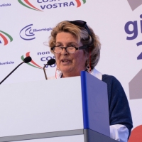 Foto Nicoloro G. 02/06/2013 Bologna Manifestazione in difesa della Costituzione organizzata da " Libertà e Giustizia " dal titolo " Non è cosa vostra ". nella foto Sandra Bonsanti 