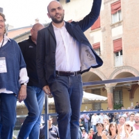 Foto Nicoloro G. 02/06/2013 Bologna Manifestazione in difesa della Costituzione organizzata da " Libertà e Giustizia " dal titolo " Non è cosa vostra ". nella foto Roberto Saviano