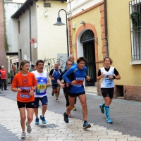 Foto Nicoloro G.   09/11/2014   Ravenna    Sedicesima edizione della " Maratona Internazionale Ravenna Città d Arte ". nella foto al centro il cantante Gianni Morandi, grande frequentatore di maratone, ha partecipato alla mezza maratona di 21,097 Km.