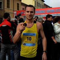 Foto Nicoloro G.   09/11/2014   Ravenna    Sedicesima edizione della " Maratona Internazionale Ravenna Città d Arte ". nella foto il vincitore il russo Mikhail Bykov.
