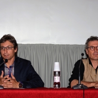 Foto Nicoloro G. 14/06/2013 Rimini Sesta edizione di " Mare di libri ", festival dei ragazzi che leggono, tre giorni di incontri, dibattiti, presentazioni dedicati ai ragazzi che amano la letteratura e la lettura. nella foto Andrea Gnassi – Massimo Pulini