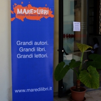 Foto Nicoloro G. 14/06/2013 Rimini Sesta edizione di " Mare di libri ", festival dei ragazzi che leggono, tre giorni di incontri, dibattiti, presentazioni dedicati ai ragazzi che amano la letteratura e la lettura. nella foto Manifesto dell'evento