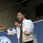 Foto Nicoloro G.   24/09/2021   Ravenna   Intervento del leader della Lega nella campagna elettorale per le amministrative del 3 e 4 ottobre 2021. nella foto il segretario della Lega Matteo Salvini.