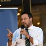 Foto Nicoloro G.   24/09/2021   Ravenna   Intervento del leader della Lega nella campagna elettorale per le amministrative del 3 e 4 ottobre 2021. nella foto il segretario della Lega Matteo Salvini.