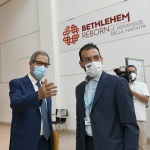 Foto Nicoloro G.   21/08/2020   Rimini    Quarta giornata del Meeting di CL 2020, che in questa edizione ha per titolo ' Privi di meraviglia, restiamo sordi al sublime '. nella foto il governatore della Sicilia Nello Musumeci, a sinistra, e il direttore della Fondazione Meeting Emmanuele Forlani.